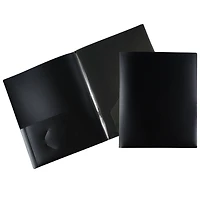 JAM Paper Heavy Duty Plastic 4-Pocket Folder