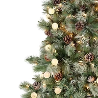 7.5ft. Pre-Lit Artificial Bottle Brush Christmas Tree, Warm White LED Lights