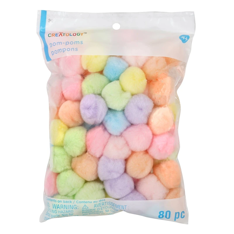 1" Pastel Pom-Poms by Creatology™