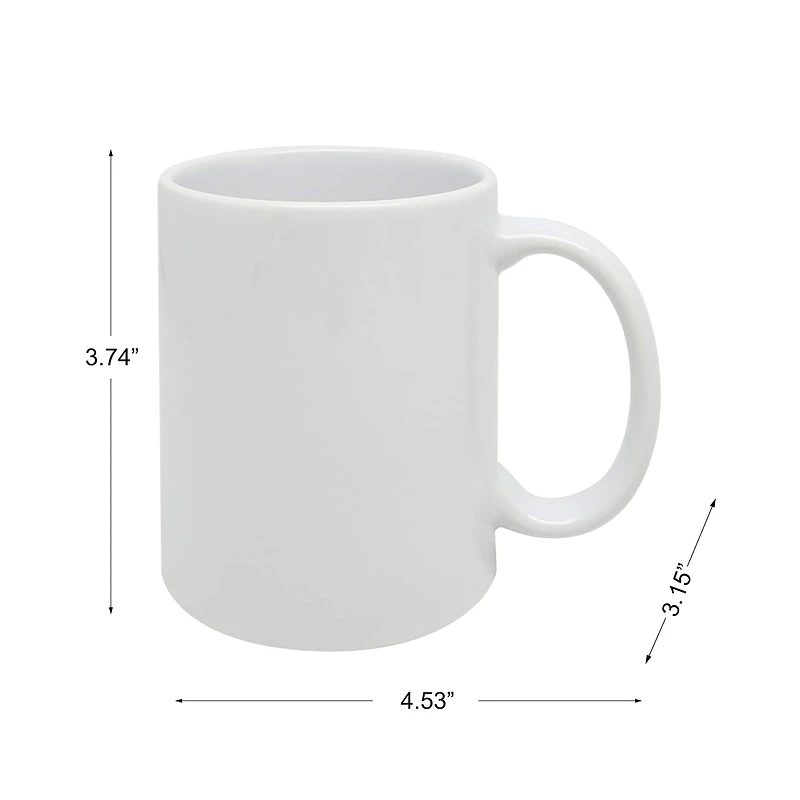 12oz. White Ceramic Sublimation Mugs, 6ct. by Make Market®