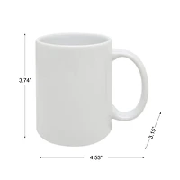 12oz. White Ceramic Sublimation Mugs, 6ct. by Make Market®