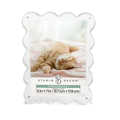 Expressions™ 5" x 7" Squiggle Acrylic Tabletop Float Frame by Studio Décor®