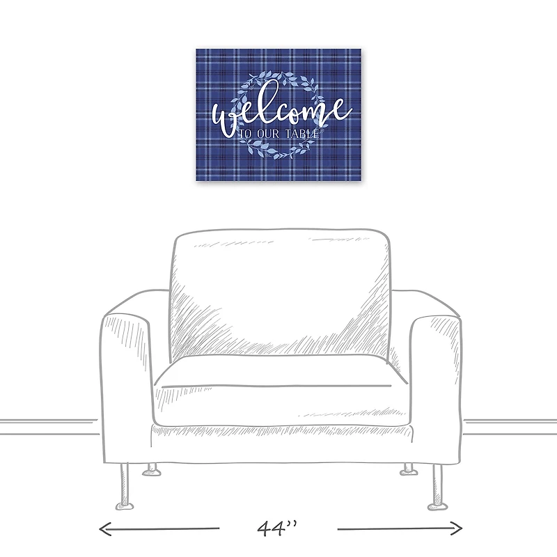 Welcome To Our Table Canvas Wall Art