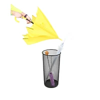 Mind Reader Black Metal Mesh Umbrella Holder Basket