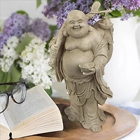 Design Toscano 16.5" Wandering Happy Hotei Buddha Statue