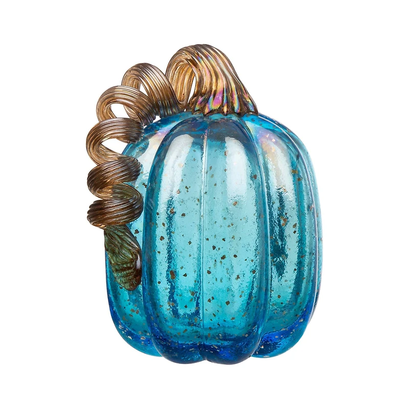 Glitzhome® Blue Glass Pumpkin Set