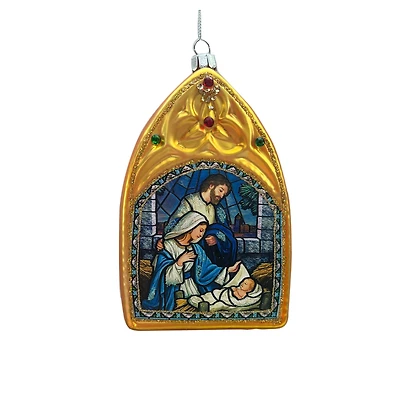 5.5" Nativity View Glass Ornament by Ashland®