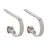 Original MantleClip® Silver with White Snowflakes Stocking Holders