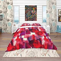 Designart 'Imprints of Wine Bottles' Bohemian & Eclectic Bedding Set