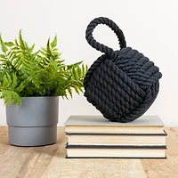 Hello Honey® 6" Black Nautical Rope Knot Decoration