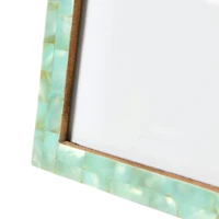 Hello Honey® 5" x 7" Aqua Handmade Mother of Pearl & MDF Photo Frame