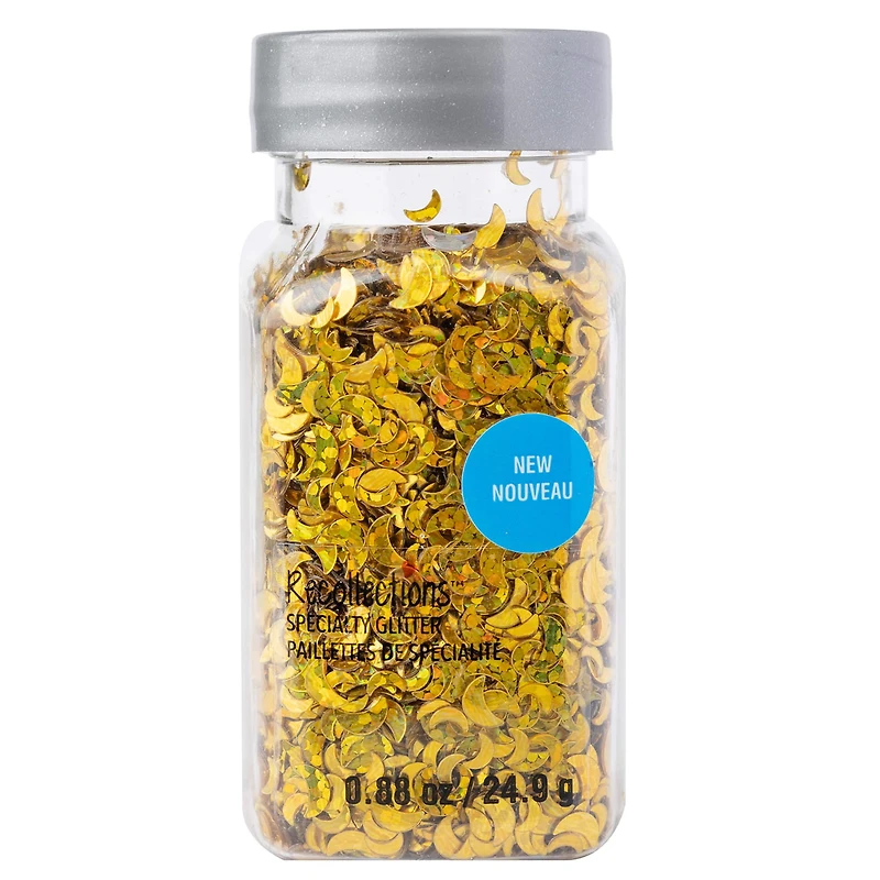 Gold Totally Rad Crescent Specialty Glitter by Recollections™