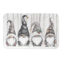 Designs Direct Winter Forest Gnomes Bath Mat, 34" x 21"