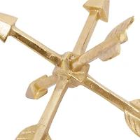12" Gold Aluminum Glam Arrow Sculpture
