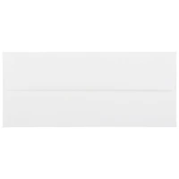 JAM Paper 4.12" x 9.5" Bright White Linen Strathmore Business Envelopes, 50ct.