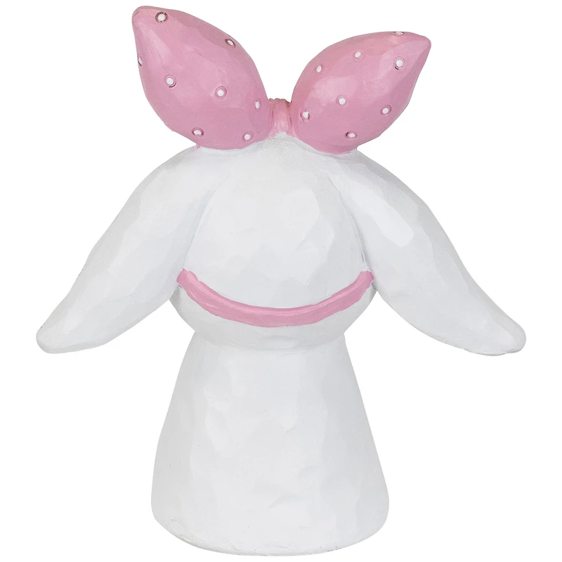 7.5" White & Pink Easter Bunny Bust with Hair Bow