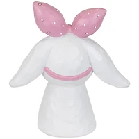 7.5" White & Pink Easter Bunny Bust with Hair Bow