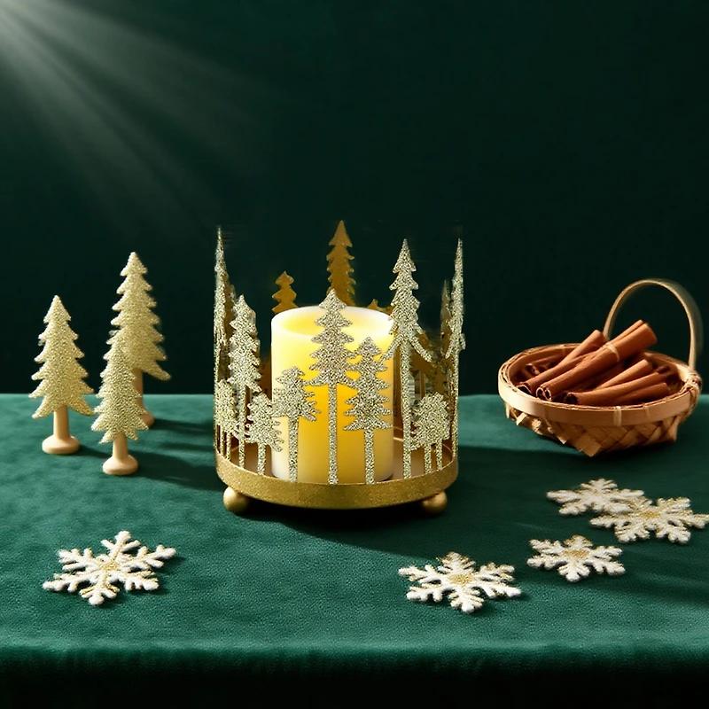 4.25" Gold Metal Trees Candle Holder by Ashland®