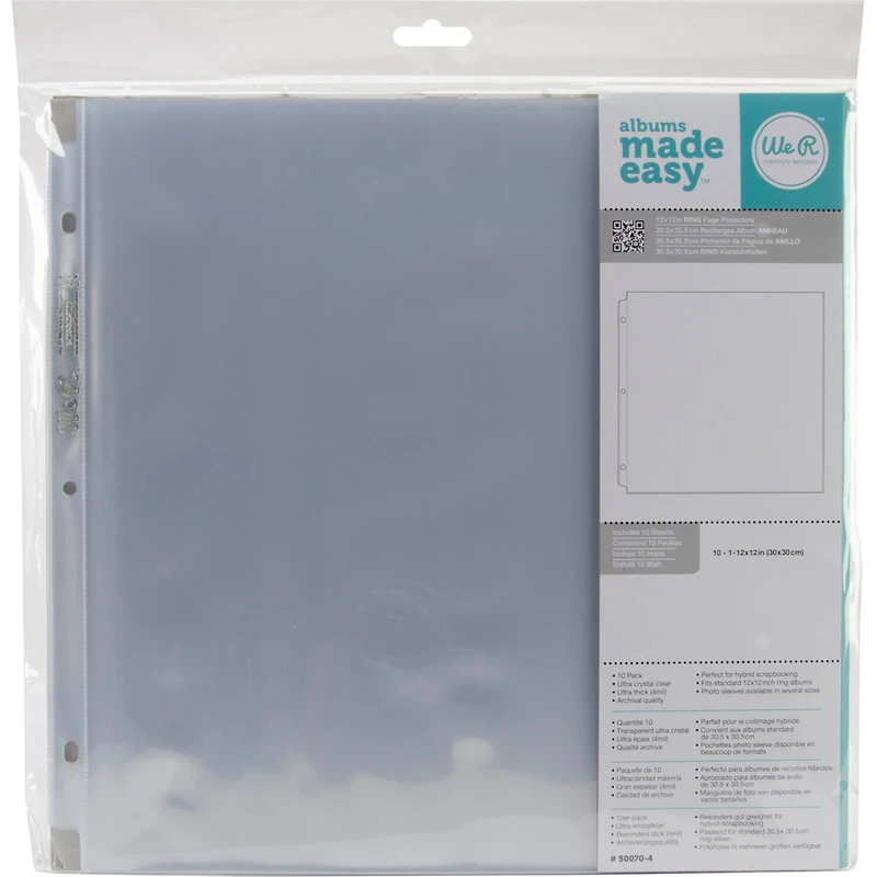 We R Memory Keepers® 12" x 12" Ring Page Protectors