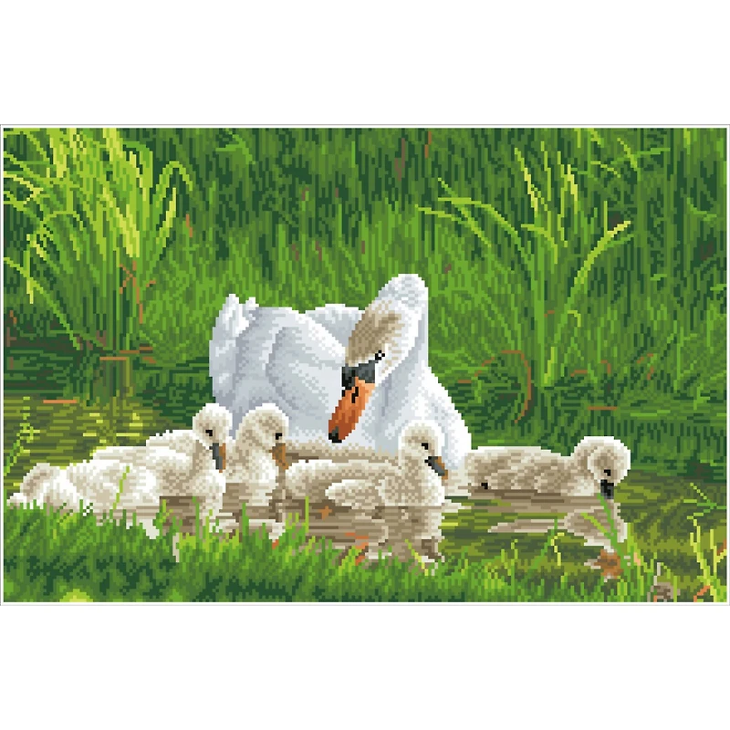 Diamond Dotz® Mother Swan & Signets Diamond Painting Kit