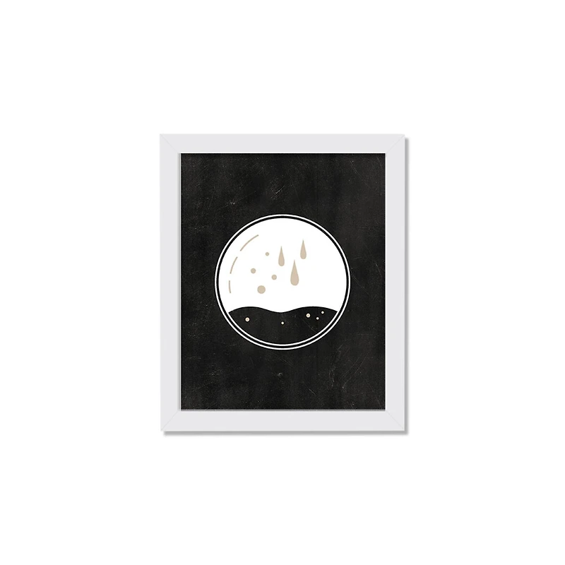 Moon Circle 6 11" x 14" White Framed Print Under Plexiglass