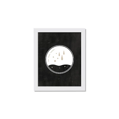 Moon Circle 6 11" x 14" White Framed Print Under Plexiglass
