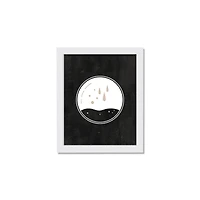 Moon Circle 6 11" x 14" White Framed Print Under Plexiglass