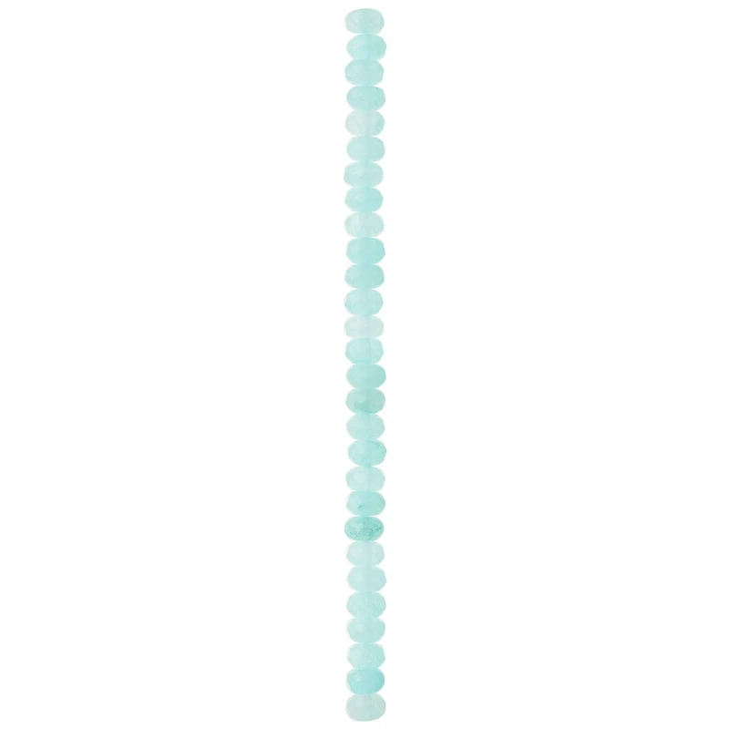 Aqua Dyed Quartz Faceted Rondelle Beads, 8mm by Bead Landing™