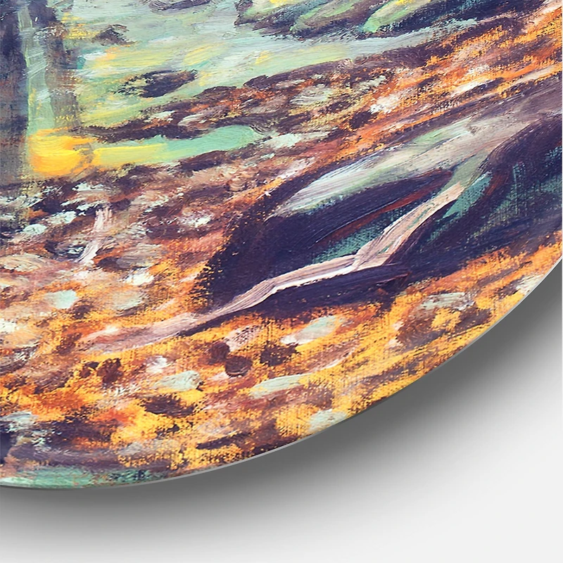 Designart - Landscape With River In Autumn Forest Sunset