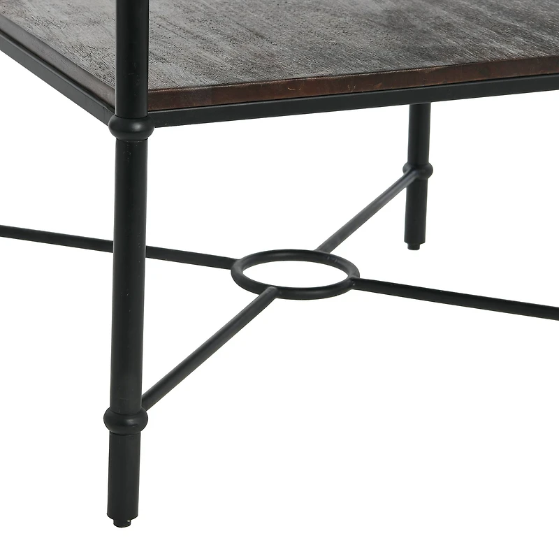 Hello Honey® 24" Saratoga Rustic Wood & Metal End Table