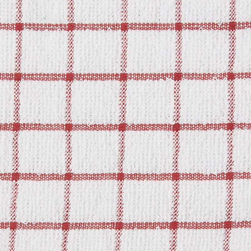 Barn Red Combo Windowpane Dishcloth, 6ct.