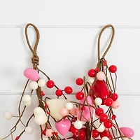6ft. Artificial Valentine's Day Heart & Berry Twig Garland