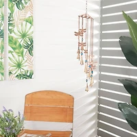 Brass Metal Eclectic Windchime, 5" x 1" x 36"