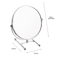Home Details 7" Chrome 5X Magnification Dual Sided Vanity Mirror