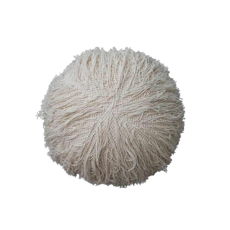 Hello Honey® 12" Cream Cirrus Cotton String Orb Pillow