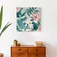 Green & Pink Botanical Canvas Wall Art