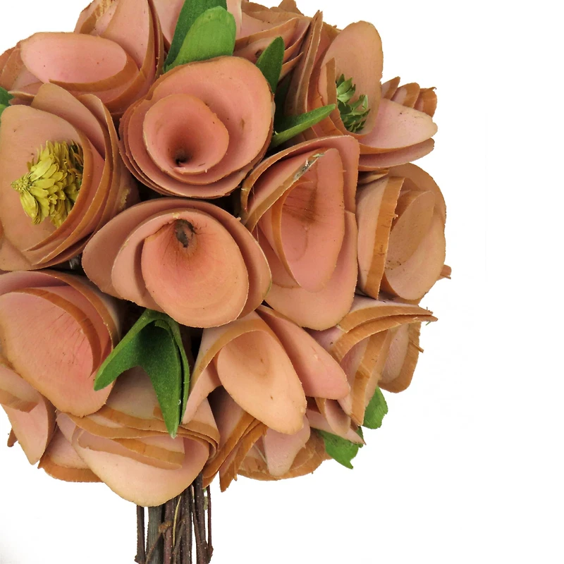 12" Pink Floral Spring Topiary