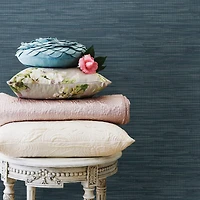 NuWallpaper Navy Grassweave Peel & Stick Wallpaper