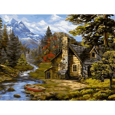 Crafting Spark Forest Hut Painting by Numbers Kit