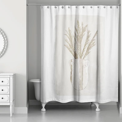 Pampas Jug Striped 71" x 74" Shower Curtain