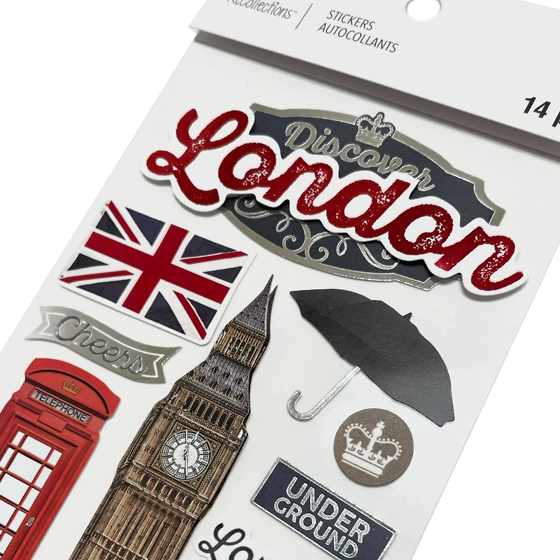 12 Pack: London Dimensional Stickers by Recollections™