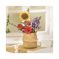 Rowood Wooden Flower Bouquet 3D Wooden Puzzle