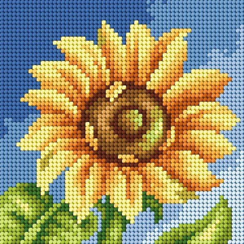 Orchidea Sunflower Gobelin Canvas For Halfstitch Without Yarn