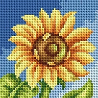 Orchidea Sunflower Gobelin Canvas For Halfstitch Without Yarn
