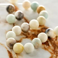 Teal Mix Amazonite Round Beads, 10mm by Bead Landing™