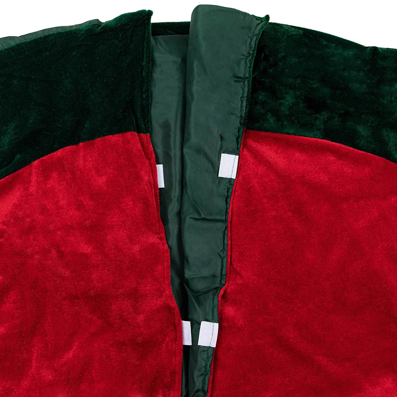 60" Red & Green Traditional Christmas Tree Skirt