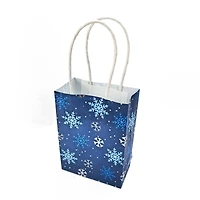 Mini Navy Snowflakes Gift Bags, 6ct. by Celebrate It™