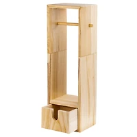 Brown Wood Bathroom Storage Rack