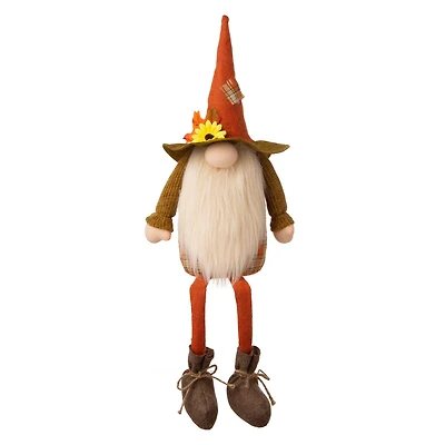 Glitzhome® 24" Fall Fabric Gnome Shelf Sitter Accent