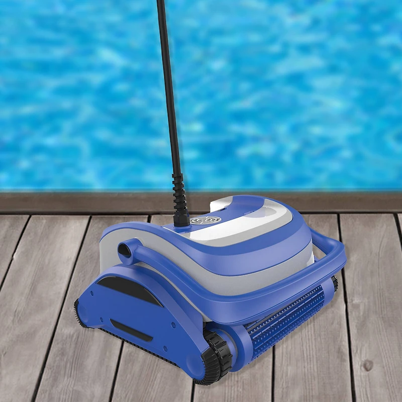 Blue Dual Motor Automatic Wall Climbing Robotic Swimming Pool Cleaner